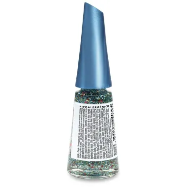 Esmalte Risqué Livre para Brilhar Glitter Azul de Paetê na Avenida com 8ml