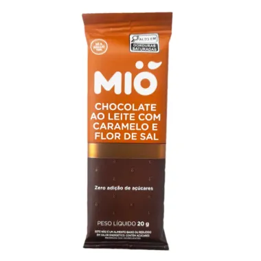 Chocolate Mió Ao Leite com Caramelo e Flor de Sal Zero 20g