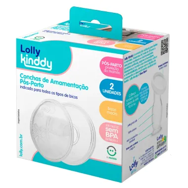 Concha de Amamentação Lolly Kinddy Pós-Parto com 2 Unidades