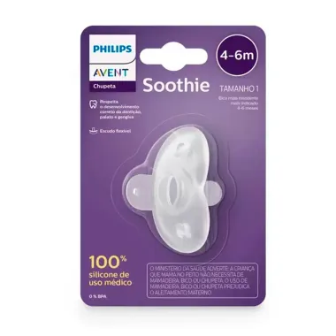 Chupeta Philips Avent Soothie Tamanho 1 de 4 a 6 Meses Cor Neutra com 1 Unidade