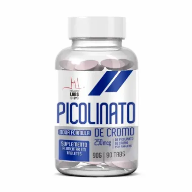 Picolinato de Cromo 250mcg Health Labs com 90 Tabletes