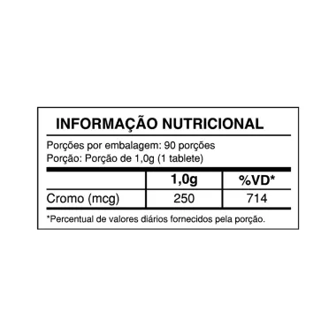 Picolinato de Cromo 250mcg Health Labs com 90 Tabletes