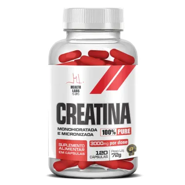 Creatina Health Labs com 120 C&aacute;psulas
