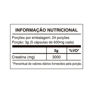 Creatina Health Labs com 120 C&aacute;psulas