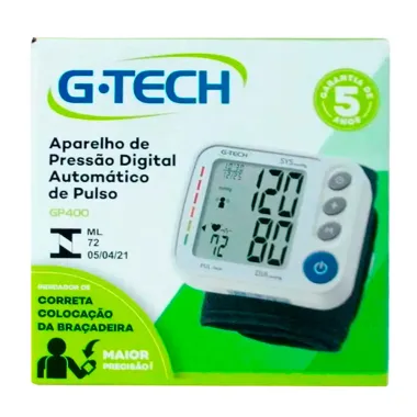 Aparelho de Pressão G-Tech Automático Pulso GP400 com 1 Unidade