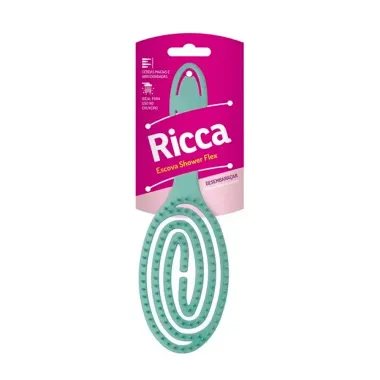 Escova de Cabelo Ricca Shower Flex Turques