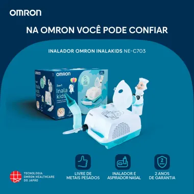 Inalador Compressor e Aspirador Nasal InalaKids NE-C703 Omron 1 Unidade