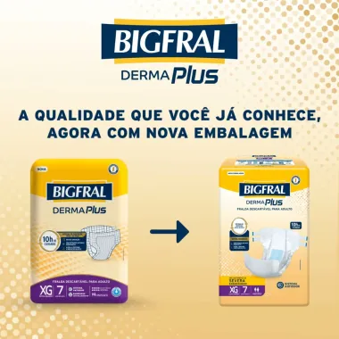 Fralda Bigfral Derma Plus XG 7 Unidades