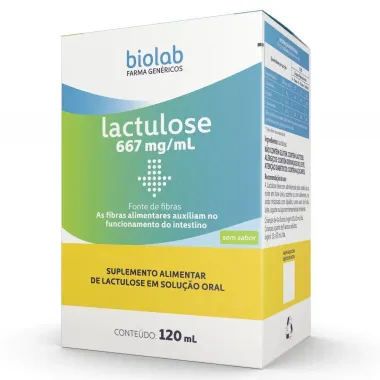 Lactulose 667mg/ml Xarope Sem Sabor com 120ml