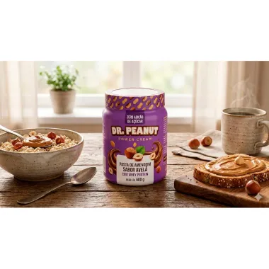Pasta de Amendoim Dr. Peanut Power Cream Sabor Avel&atilde; com Whey Protein 600g