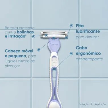 Aparelho de Depilar Gillette Venus &Iacute;ntima 2 Unidades