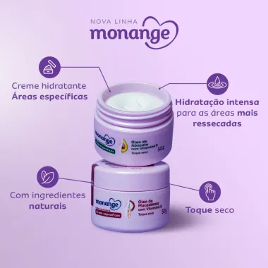 Creme Hidratante Monange Óleo de Abacate Áreas Específicas 50g