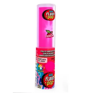 Pirulito Que Acende Kids Zone Flash Pop Mini Sabores Sortidos 17g