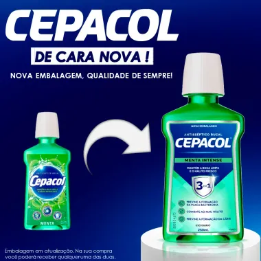 Antisséptico Bucal Cepacol Menta Intense 250ml Banner