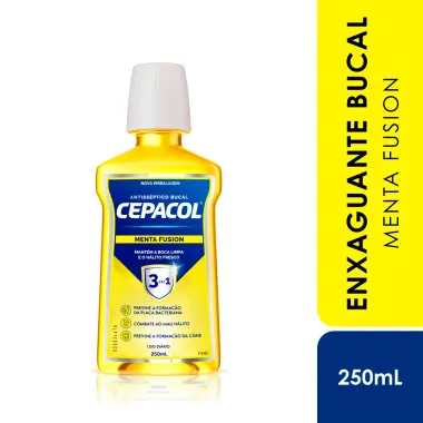 Antisséptico Bucal Cepacol Menta Fusion 3 em 1 com 250ml Hero