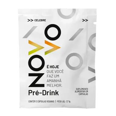 Pré Drink Novvo Suplemento Alimentar com 3 Cápsulas