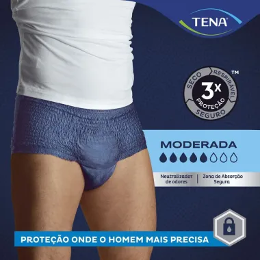 Roupa Íntima Descartável Tena Pants Men Tamanho G/EG com 16 Unidades