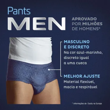 Roupa Íntima Descartável Tena Pants Men Tamanho P/M com 16 Unidades