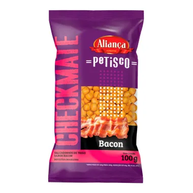 Salgadinho Aliança Checkmate Sabor Bacon 100g