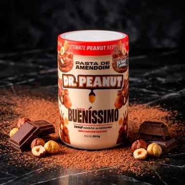 Pasta de Amendoim Dr Peanut Buen&iacute;ssimo Avel&atilde; Wafer e Chocolate Zero Adi&ccedil;&atilde;o de A&ccedil;&uacute;car 250g