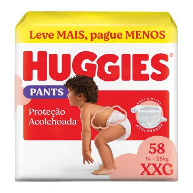 Fralda Roupinha Huggies Supreme Care Tamanho XXG 58 Unidades Descartáveis