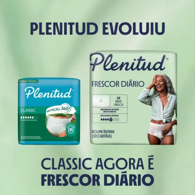 Roupa &Iacute;ntima Plenitud Frescor Di&aacute;rio Tamanho G/XG 16 Unidades Descart&aacute;veis Leve Mais Por Menos