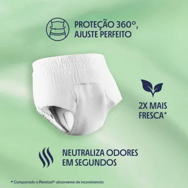 Roupa &Iacute;ntima Plenitud Frescor Di&aacute;rio Tamanho G/XG 16 Unidades Descart&aacute;veis Leve Mais Por Menos