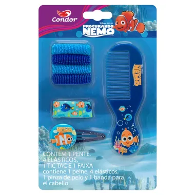 Conjunto Condor Procurando Nemo 1 Pente, 4 Elasticos, 1 Tic Tac e 1 Faixa