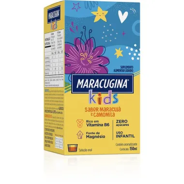 Maracugina Kids Solução Sabor Maracujá e Camomila Sem Açúcar com 150ml