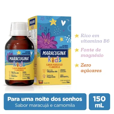 Maracugina Kids Solução Sabor Maracujá e Camomila Sem Açúcar com 150ml