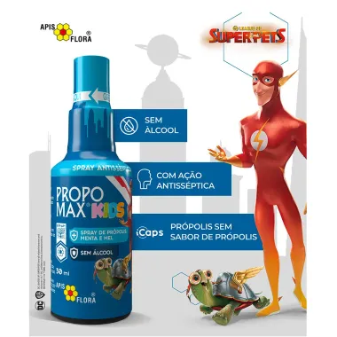 Propomax Kids Spray de Própolis Antisséptico Sabor Menta e Mel Sem Álcool 30ml