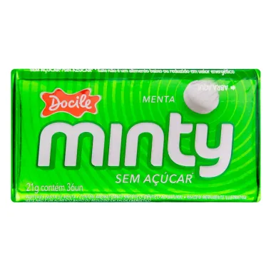 Pastilha Docile Minty Menta Sem Açúcar Lata 21g com 36 Pastilhas