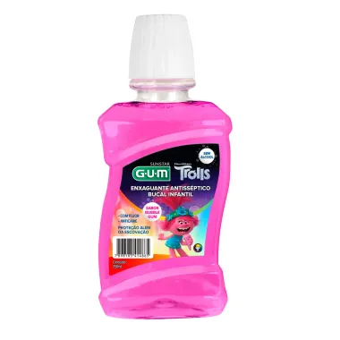 Enxaguante Bucal Infantil Gum Trolls Bubble 250ml