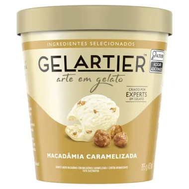 Sorvete Gelartier Macadâmia Caramelizada 437ml