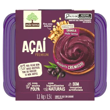 Açaí Mãe Terra Premium Pote 1,5 Litros