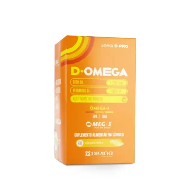 D Omega 3 + Vitamina D Divina Pharma com 60 Cápsulas