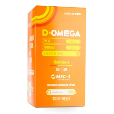 D Omega 3 + Vitamina D Divina Pharma com 120 Cápsulas