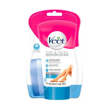 Creme Depilat&oacute;rio Veet Pure & Fresh Pernas e Corpo para Banho 150ml