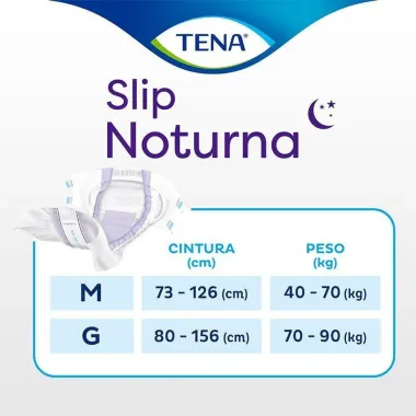 Fralda Geri&aacute;trica Tena Slip Noturno M com 24 Unidades Descart&aacute;veis