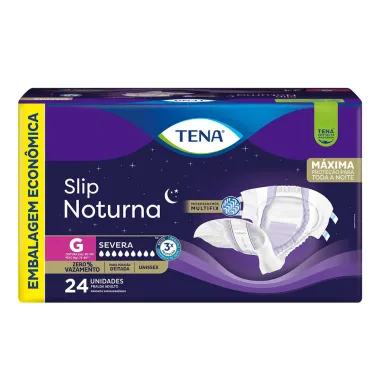 Fralda Geriátrica Tena Slip Noturno G 24 Unidades Descartáveis