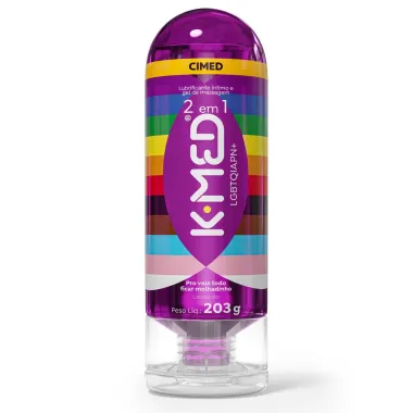 Gel Lubrificante Íntimo K-Med 2 em 1 LGBTQI+ com 203g