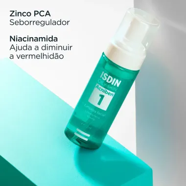 Espuma De Limpeza Facial Isdin Oily Skin Acniben 1 Limpeza Fácil 150ml