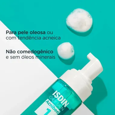 Espuma De Limpeza Facial Isdin Oily Skin Acniben 1 Limpeza Fácil 150ml