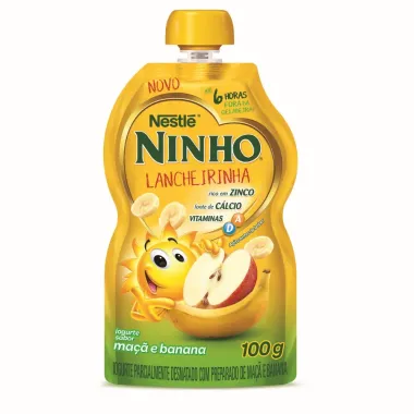 Iogurte Ninho Lancheirinha Nestle Sabor Maçã e Banana 100g