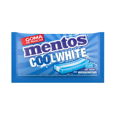 Chiclete Mentos Cool White Fresh Mint Sem Açúcar 8,5g