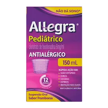 Allegra Pediátrico 6mg/ml Antialérgico Infantil Suspensão Oral 150ml + Copo Dosador