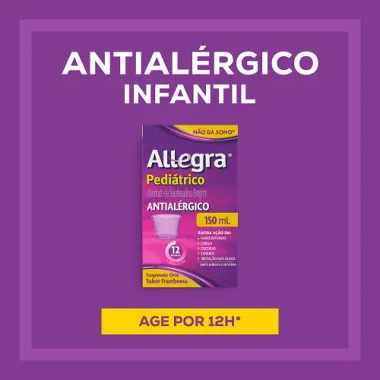 Allegra Pediátrico 6mg/ml Antialérgico Infantil Suspensão Oral 150ml + Copo Dosador