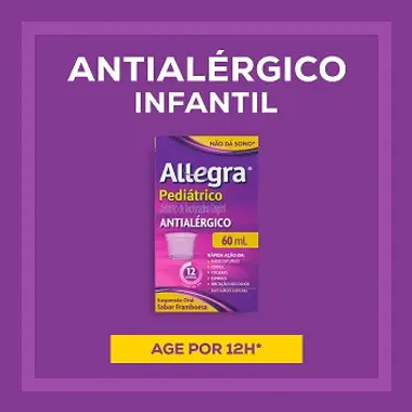 Allegra Pediátrico 6mg/ml Antialérgico Infantil Suspensão Oral 60ml + Copo Dosador