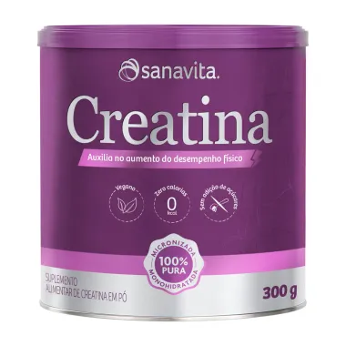 Creatina em Pó 100% Pura Sanavita 300g