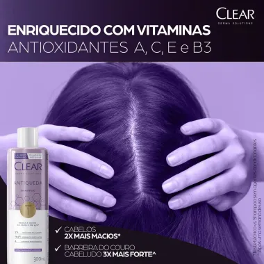 Shampoo CLEAR Derma Solutions Antiqueda 300 ml